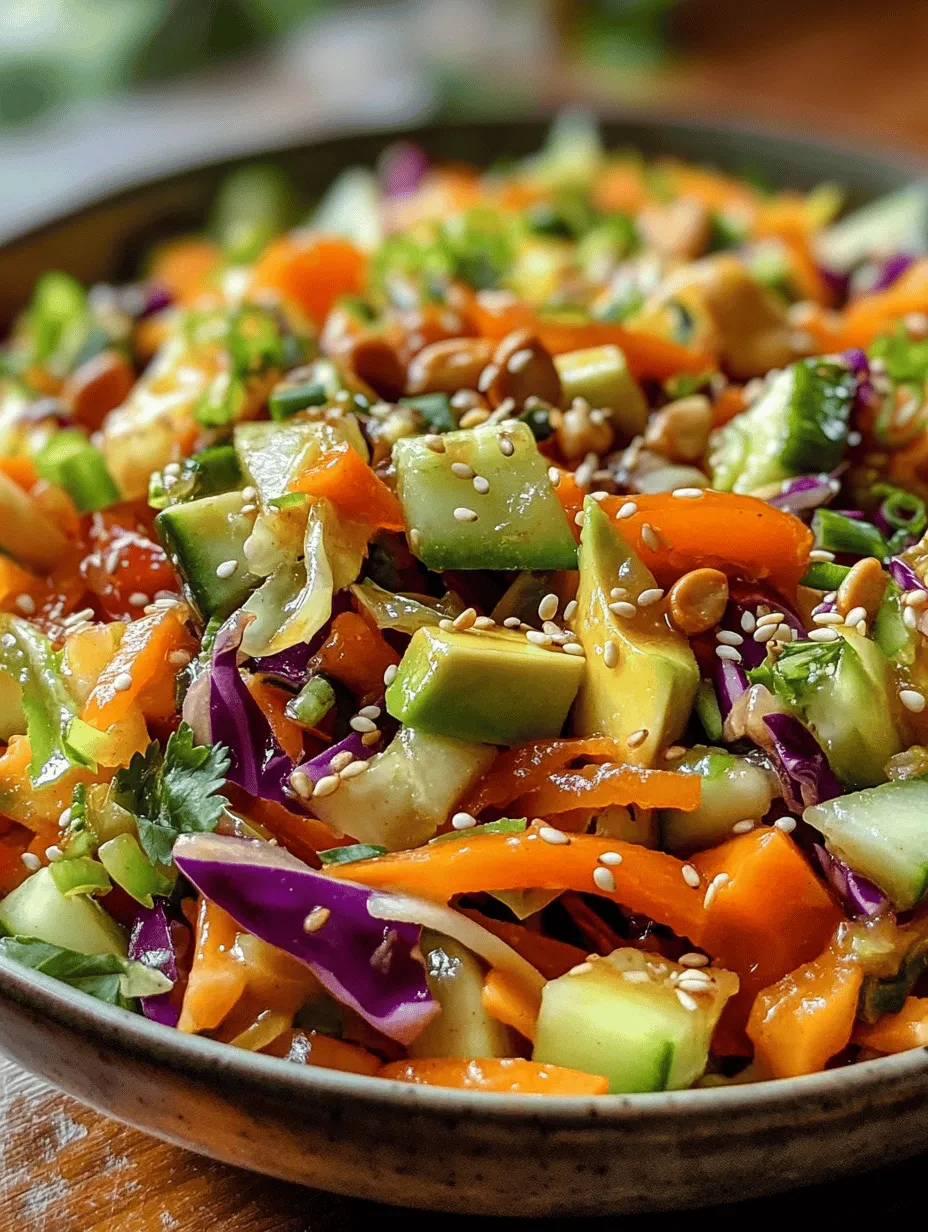 Are you searching for a salad that is as delightful to the palate as it is to the eyes? Look no further than the Vibrant Crunchy Asian Chopped Salad. This salad is a celebration of fresh, bold flavors and a variety of textures that come together to create a dish that is both refreshing and satisfying. Whether you are looking for a side dish to complement your main course or a light meal that doesn’t skimp on taste or nutrition, this salad checks all the boxes.