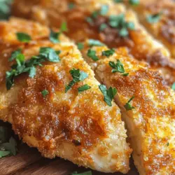 In the realm of healthy cooking, the Crispy Air Fryer Parmesan Crusted Chicken stands out as a delightful favorite. Not only does it cater to those looking for a nutritious meal, but it also satisfies the cravings for classic comfort food. Utilizing the air fryer revolutionizes traditional frying methods by significantly reducing the amount of oil needed, while still delivering that satisfying crunch we all love. Whether you're preparing a quick dinner on a busy weeknight or hosting a weekend feast, this recipe is versatile enough to please everyone at the table.