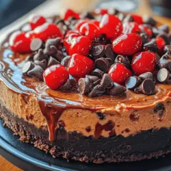 To craft the perfect chocolate cherry cheesecake, it’s essential to understand the key components that come together to create its irresistible flavor and texture. Let’s break down the ingredients used in this recipe, starting with the crust, followed by the rich filling and the delectable cherry topping.