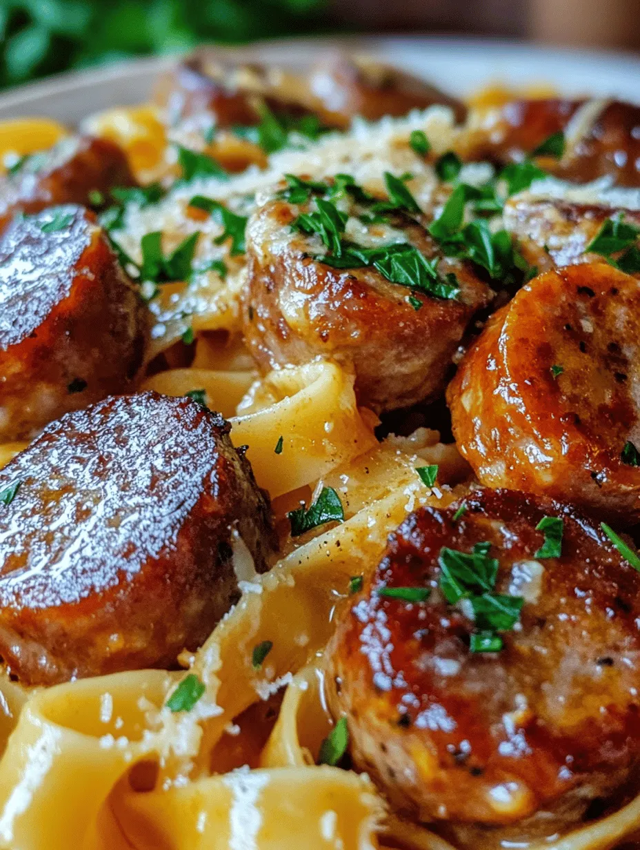 Garlic Butter Sausage Bites with Creamy Parmesan Pasta is a dish that brilliantly marries bold flavors with comforting textures, making it a favorite for both busy weeknights and special occasions. Imagine tender bites of sausage infused with the aromatic essence of garlic and butter, paired with a luxuriously creamy pasta coated in rich Parmesan cheese. This dish is not only delicious but also incredibly easy to prepare, allowing you to whip up a fantastic meal in no time.