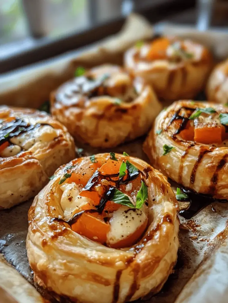 If you're looking for a quick yet impressive appetizer that balances flavor and elegance, look no further than Basil Tomato Puff Pastry Bites. These delightful morsels are perfect for gatherings, family dinners, or simply as a satisfying snack. With the freshness of ripe tomatoes and aromatic basil, combined with the creamy richness of mozzarella cheese, all encased in flaky, golden puff pastry, these bites are sure to become a crowd favorite. Not only do they deliver on taste, but they also offer a range of health benefits thanks to their wholesome ingredients, making them a guilt-free indulgence.