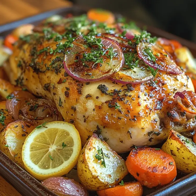 In the world of home-cooked meals, few dishes evoke warmth and comfort like a perfectly roasted chicken. The Savory Herb Butter Roasted Chicken stands out not only for its tantalizing flavors but also for its ease of preparation. This dish is a testament to the idea that good food doesn't necessarily need to be complicated; rather, it can be achieved through the thoughtful selection of quality ingredients and the right cooking techniques. As we delve into this delightful recipe, you will discover how each component plays a crucial role in creating a succulent, flavorful chicken that will undoubtedly be the centerpiece of your dining table.