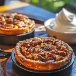 When preparing your filling for the mini pecan tarts, achieving a smooth texture is paramount for an enjoyable eating experience. Start by ensuring that your ingredients, especially eggs, are at room temperature. This helps them incorporate better, creating an even mixture. Use a whisk rather than a fork for maximum incorporation of air, which contributes to a light filling. Begin by whisking the sugar and eggs together until the mixture is pale and frothy, about 2-3 minutes. Then, gradually add the melted butter and vanilla extract, whisking continuously to ensure a lump-free mix. For the final touch, gently fold in the corn syrup until fully blended. This technique ensures that your filling is velvety and smooth, free of lumps or uneven sweetness.