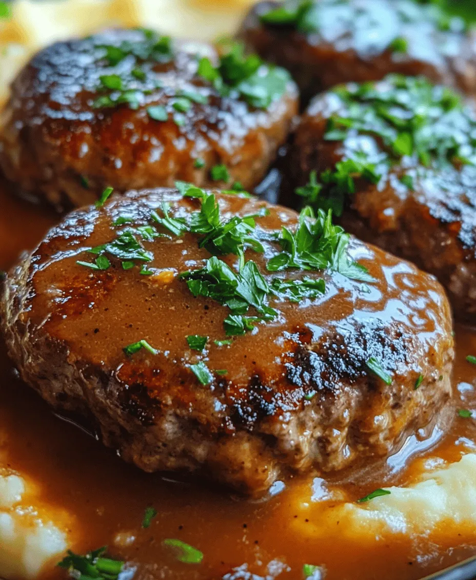Salisbury steak has carved a niche for itself as a beloved comfort food in American households, providing warmth and satisfaction with each bite. This dish combines the hearty flavors of seasoned ground beef with a rich, savory brown gravy that elevates it to a new level of deliciousness. The appeal of Salisbury steak lies not only in its robust taste but also in its versatility, as it can be served with various sides, from mashed potatoes to steamed vegetables, making it a perfect choice for any meal.