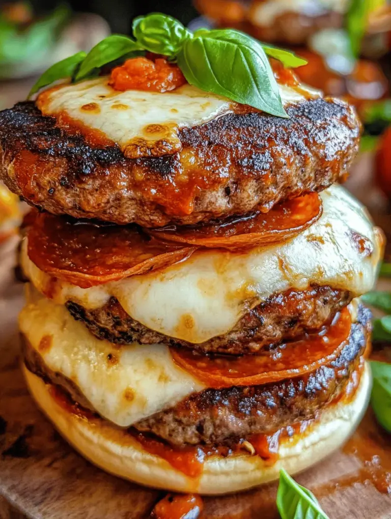 In the world of culinary creativity, few things can match the joy of combining two beloved dishes into one delicious masterpiece. Enter the Pizza Burger—a delightful fusion of classic pizza flavors and the all-time favorite burger. This innovative dish has gained traction in the foodie community, captivating taste buds with its unique blend of savory ingredients. Picture this: a juicy burger patty nestled between two toasted buns, layered with melted cheese, zesty marinara sauce, and a medley of pizza toppings. Whether you're hosting a casual get-together or simply enjoying a weeknight dinner, these Pizza Burgers promise to be a crowd-pleaser.