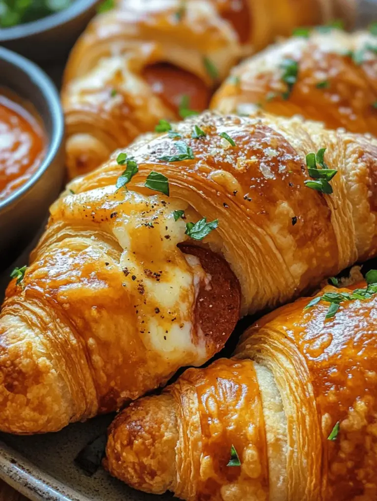 To create the perfect Mozzarella Pepperoni Croissant Rolls, understanding the main ingredients is essential. Each component contributes to the overall flavor profile and texture, enhancing the final product.