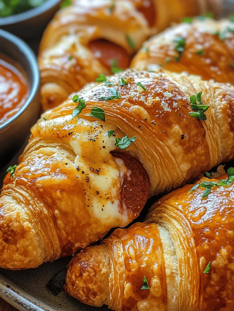 To create the perfect Mozzarella Pepperoni Croissant Rolls, understanding the main ingredients is essential. Each component contributes to the overall flavor profile and texture, enhancing the final product.