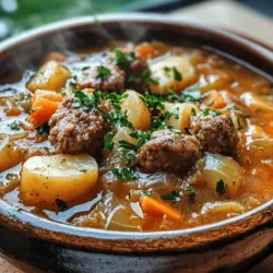 Italian sausage is the star ingredient in this soup, lending its distinctive flavor to each spoonful. When selecting sausage, you have a couple of options: spicy or mild. Spicy Italian sausage offers a robust kick that can elevate the overall taste of the soup, while mild sausage provides a more subtle flavor that allows the other ingredients to shine. Depending on your preference, you can choose either type to create a dish that suits your palate.