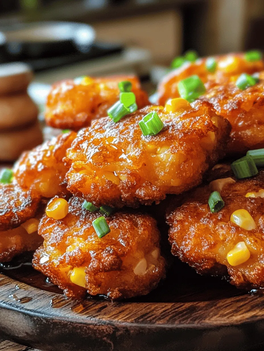 Crispy fried cornbread fritters are a beloved comfort food that embodies the essence of Southern cooking. These delectable morsels boast a crunchy exterior that gives way to a soft, flavorful interior, making them a satisfying addition to any meal. Whether served as an appetizer at a gathering or as a side dish alongside a hearty main course, cornbread fritters are sure to please crowds and elevate family dinners alike.
