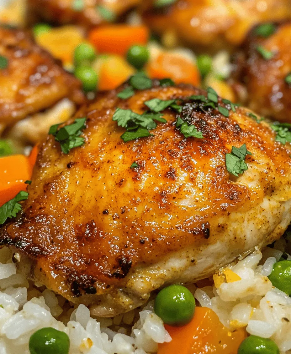 In the realm of comforting home-cooked meals, few dishes hold the same warm, inviting appeal as a well-prepared chicken and rice. This Flavorful One-Pan Oven Baked Chicken and Rice recipe embodies everything that makes a meal truly satisfying: tender chicken thighs, aromatic rice, and a medley of vegetables, all harmoniously baked together in one pan. Not only is this dish rich in flavor, but it also simplifies the cooking process by minimizing cleanup time, making it an ideal choice for busy weeknights or family gatherings.