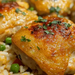 In the realm of comforting home-cooked meals, few dishes hold the same warm, inviting appeal as a well-prepared chicken and rice. This Flavorful One-Pan Oven Baked Chicken and Rice recipe embodies everything that makes a meal truly satisfying: tender chicken thighs, aromatic rice, and a medley of vegetables, all harmoniously baked together in one pan. Not only is this dish rich in flavor, but it also simplifies the cooking process by minimizing cleanup time, making it an ideal choice for busy weeknights or family gatherings.
