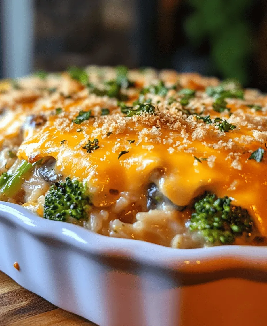 Cheesy Chicken & Broccoli Rice Delight is one of those comforting dishes that bring a sense of home and warmth with every bite. This casserole-style meal is a harmonious blend of tender chicken, vibrant broccoli, and hearty rice, all enveloped in a creamy, cheesy sauce. It’s not just about the delicious flavors; this dish embodies the perfect balance of nutrition and taste, making it a popular choice for families looking to serve a wholesome dinner on busy weeknights.
