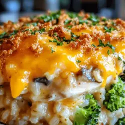 Cheesy Chicken & Broccoli Rice Delight is one of those comforting dishes that bring a sense of home and warmth with every bite. This casserole-style meal is a harmonious blend of tender chicken, vibrant broccoli, and hearty rice, all enveloped in a creamy, cheesy sauce. It’s not just about the delicious flavors; this dish embodies the perfect balance of nutrition and taste, making it a popular choice for families looking to serve a wholesome dinner on busy weeknights.
