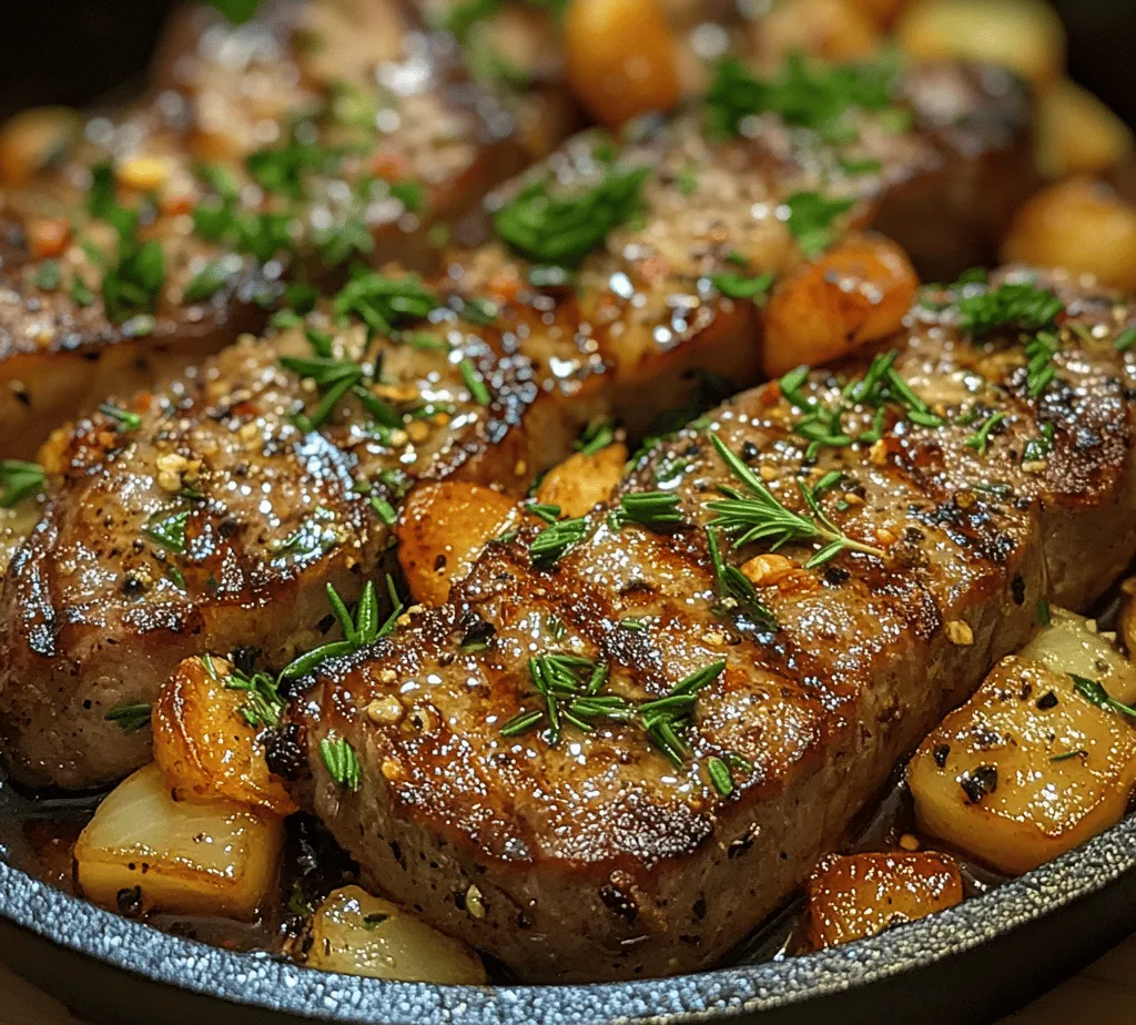 Welcome to the delightful world of gourmet cooking, where indulgence meets simplicity. Today, we’re diving into a recipe that promises to elevate your weeknight dinners to a new level of sophistication: the Skillet Garlic Butter Steak Delight. Imagine a perfectly seared steak, its exterior a beautiful caramelized crust while the inside remains tender and juicy. Now, add to that the rich flavors of garlic and butter, and you have a dish that is not just a meal but an experience.
