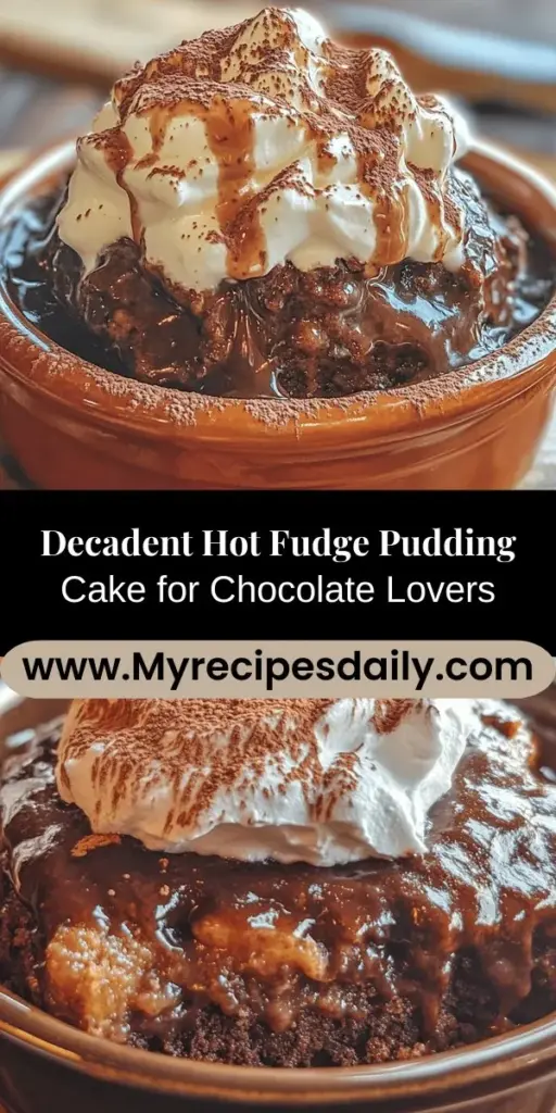 Indulge in the Heavenly Hot Fudge Pudding Cake, a chocolate lover's paradise! This delicious dessert features a light and fluffy cake layer sitting atop a rich, gooey fudge sauce that oozes with every slice. Perfect for family gatherings or special occasions, it’s easy to make and can be served warm with a scoop of ice cream or chilled for a delightful treat. Discover the perfect combination of flavors and textures that will leave everyone wanting more!