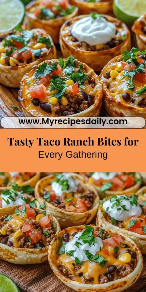 Taco Ranch Bites are a must-try appetizer that combines the bold flavors of tacos with the creamy goodness of ranch dressing. These bite-sized treats are perfect for any gathering, whether it’s game day, a family dinner, or a festive celebration. Made with customizable ingredients like ground meat, cheese, and fresh veggies, they offer a satisfying crunch and delightful flavors. Easy to prepare and even more enjoyable to share, these bites will impress your guests without the fuss.
