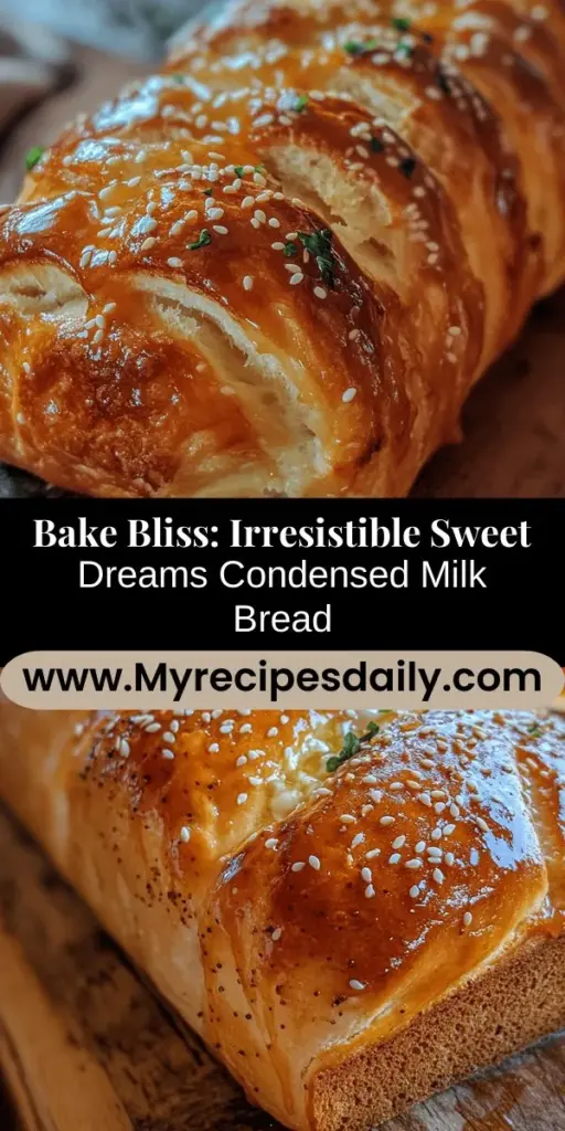 Discover the magic of homemade Sweet Dreams Condensed Milk Bread, a delightful loaf that fills your home with warmth and sweetness. This easy-to-follow recipe combines key ingredients such as all-purpose flour, sweetened condensed milk, and yeast to create a soft, slightly sweet bread that’s perfect for any occasion. Enjoy it warm for breakfast, as a tasty snack, or transformed into a dessert. Bake this bread and savor the joy of creating a delicious treat from scratch!