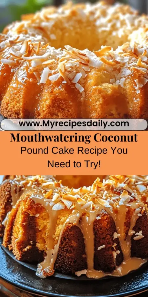 Discover the ultimate coconut pound cake recipe that combines dense, buttery goodness with a tropical twist. This cake is incredibly moist and flavorful, making it an ideal treat for any occasion—be it a cozy afternoon tea or a festive gathering. With the perfect balance of rich coconut flavor and a tender crumb, this coconut pound cake is sure to impress family and friends. Follow our guide for tips on ingredients, preparation, and presentation to make your baking experience a success!