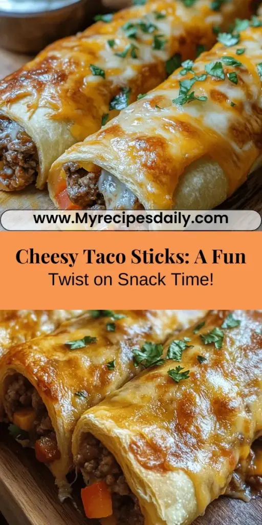 Discover the mouthwatering world of Cheesy Taco Sticks, where taco flavors meet cheesy goodness in a fun and delicious snack! Perfect for any occasion, from game days to family dinners, these tasty treats are simple to make and easy to customize. With a flaky crescent roll dough wrapped around seasoned meat, gooey cheese, and colorful veggies, they're a hit for both kids and adults. Elevate your gatherings with this crowd-pleaser that’s sure to impress!