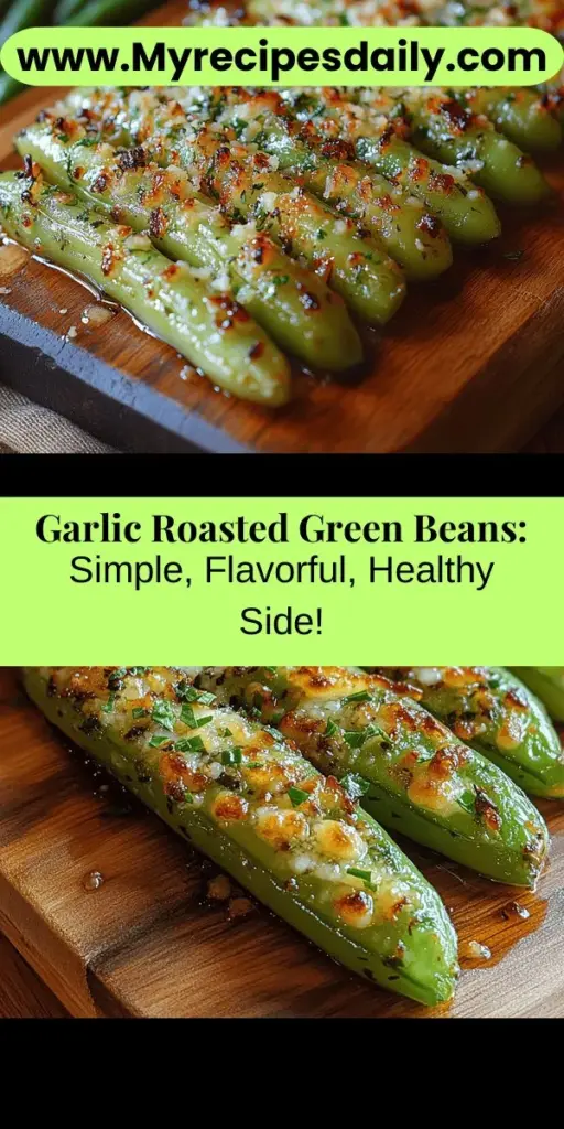 Discover the delightful simplicity of garlic roasted green beans! This easy recipe turns fresh green beans into a flavorful side dish that can elevate any meal. Packed with nutrients and a burst of garlic flavor, it's perfect for weeknight dinners or special gatherings. With just a few ingredients like olive oil and lemon juice, you'll create a healthy and satisfying dish that appeals to everyone. Try this vibrant, tasty recipe and make green beans the star of your table!