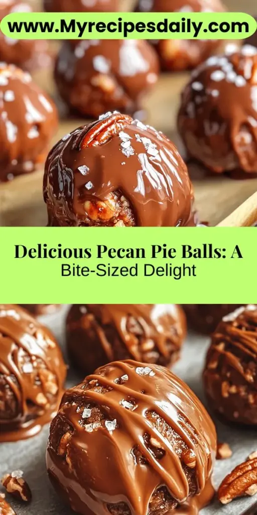 Discover the joy of making Pecan Pie Balls, a delicious twist on the classic pecan pie! These bite-sized treats combine rich, nutty pecans, sweet chocolate, and the crunch of graham cracker crumbs into an indulgent snack perfect for any occasion. Easy to prepare and delightful to enjoy, they make excellent holiday gifts or party favors. With a satisfying texture and mouthwatering flavor, Pecan Pie Balls are sure to impress friends and family alike. Try this simple recipe today!