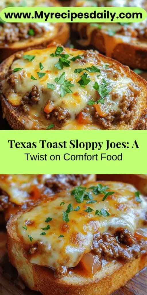 Discover the ultimate comfort food with Texas Toast Sloppy Joes! This delicious twist on a classic combines the rich flavors of traditional Sloppy Joes with thick, buttery Texas toast, creating a satisfying meal perfect for family gatherings or quick weeknight dinners. With juicy ground beef, sautéed veggies, and a tangy sauce, each bite bursts with nostalgia and bold flavor. Elevate your dining experience with this hearty dish that even picky eaters will love.