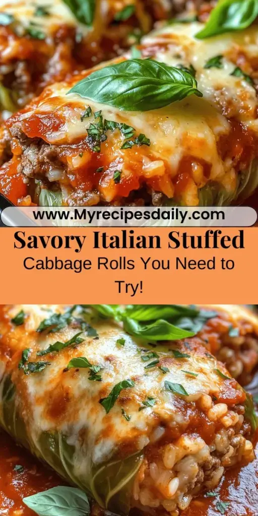 Discover the delightful world of Savory Italian Stuffed Cabbage Rolls, a comforting classic that brings families together. Known as involtini di cavolo, these tender cabbage leaves are filled with a savory mix of meat, Arborio rice, and rich Parmesan. Easily customizable and perfect for any occasion, these rolls are also nutritious, thanks to the fiber-rich cabbage. Embrace the tradition of Italian home cooking and enjoy a hearty dish that will impress everyone at your table.
