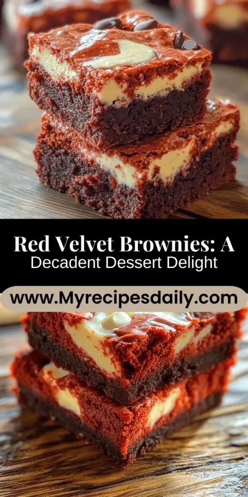 Discover the delicious world of Red Velvet Brownies Delight, a luxurious treat that takes classic brownies to new heights. With a perfect blend of rich cocoa flavor and creamy cream cheese swirls, these brownies are not just a feast for the taste buds but also a visual masterpiece. Ideal for any occasion, they combine the traditional red velvet allure with a fudgy brownie texture. Follow our simple recipe to impress your family and friends with this stunning dessert.