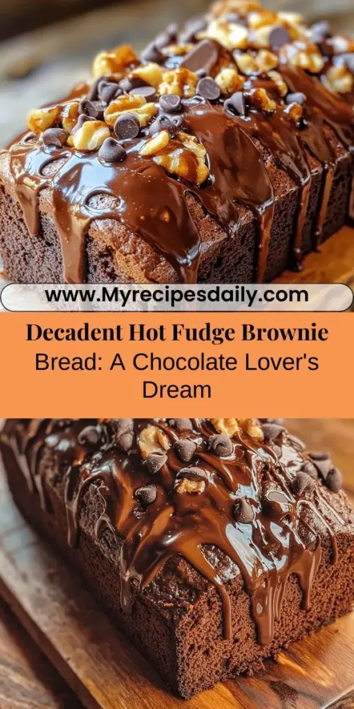 Satisfy your sweet tooth with this Decadent Hot Fudge Brownie Bread recipe that combines the rich, fudgy goodness of brownies with the comfort of homemade bread. Perfect for sharing at gatherings or enjoying solo, this easy recipe is a chocolate lover’s dream. Serve it warm with ice cream or coffee for the ultimate treat. Get ready to impress with every gooey slice! #BrownieBread #ChocolateLovers #Baking #DessertIdeas #RecipeShare