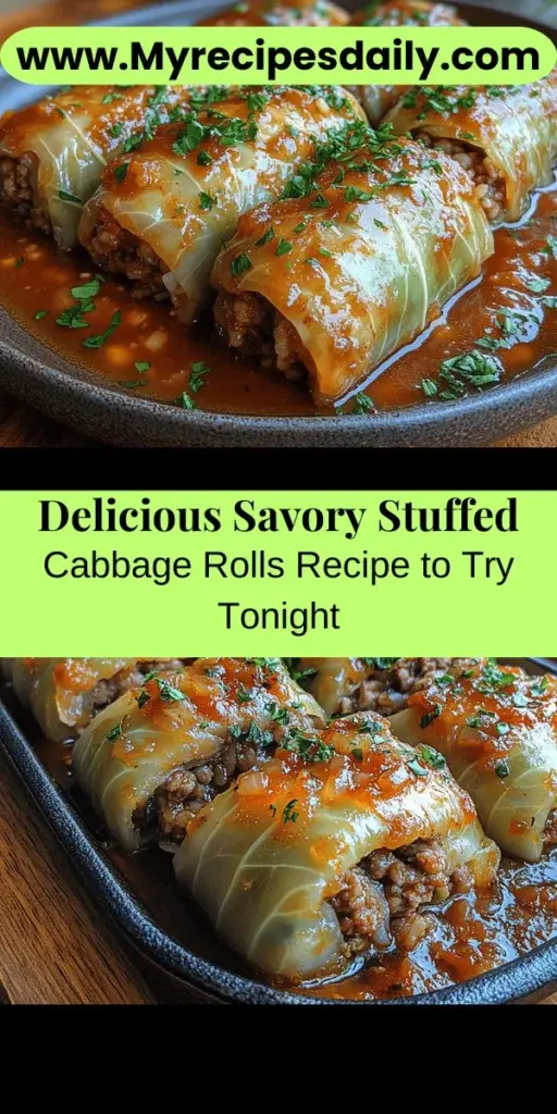 Discover the comforting delight of savory stuffed cabbage rolls with this hearty recipe that connects generations through home-cooked meals. Filled with a delicious blend of meat, rice, and spices, these rolls offer a perfect canvas for culinary creativity. Explore variations from different cultures and enjoy the nutritional benefits of fresh ingredients. Whether for dinner or gatherings, these cabbage rolls are a nourishing and flavorful choice that everyone will love.