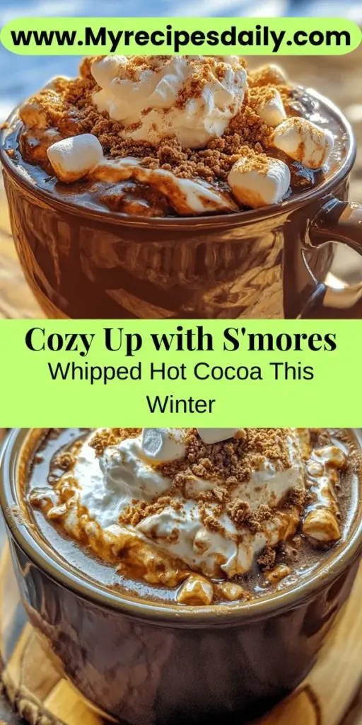 Discover the ultimate cozy treat with S'mores Whipped Hot Cocoa. This delightful beverage blends rich chocolate flavor with the iconic tastes of s'mores, topped with whipped cream, marshmallow fluff, and graham cracker crumbs. Ideal for chilly nights or holiday gatherings, this recipe turns classic hot cocoa into a comforting indulgence. Follow our step-by-step guide to create the perfect cup that captures the essence of campfire memories, anytime of the year.
