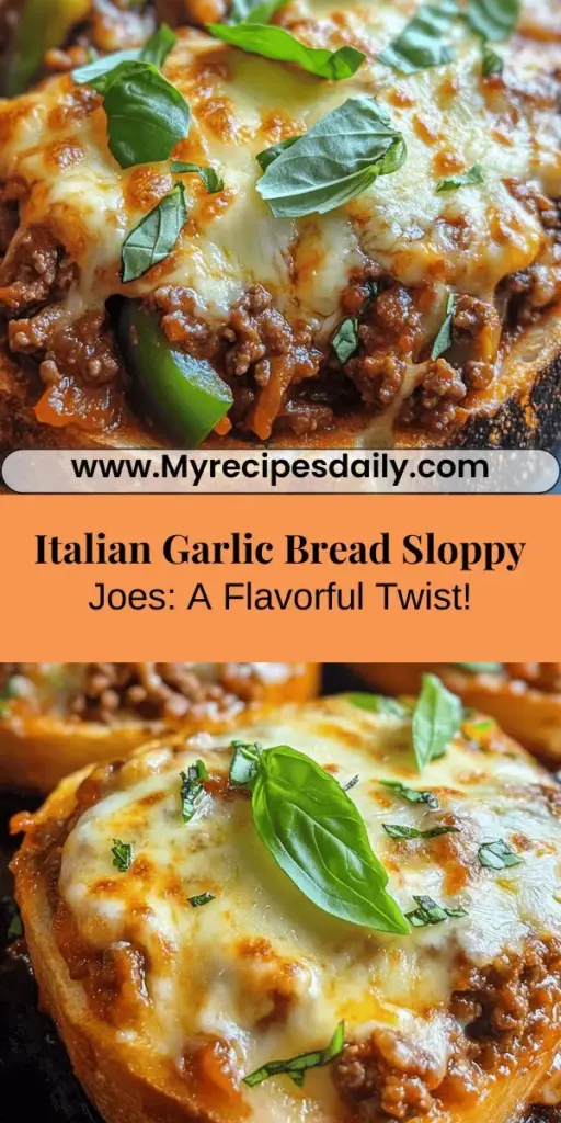 Discover a mouthwatering twist on a classic favorite with Italian Garlic Bread Sloppy Joes! This delicious recipe blends the hearty flavors of traditional Sloppy Joes with crispy garlic bread, creating a perfect harmony of textures and tastes. Featuring ground beef, aromatic vegetables, and gooey melted mozzarella, these savory sliders are ideal for family dinners or casual gatherings. Impress your guests and enjoy a comforting meal that elevates comfort food to new heights!