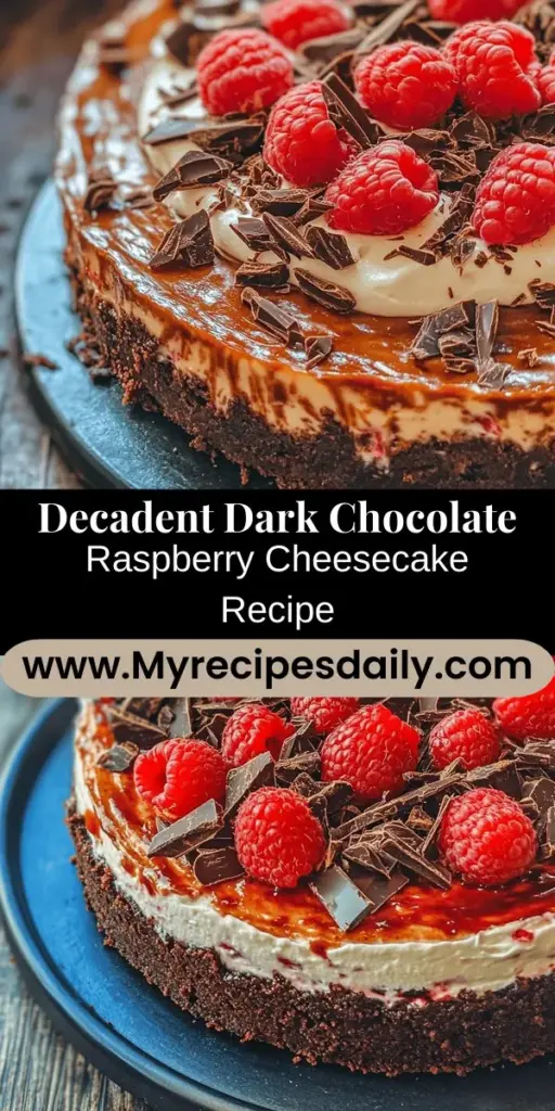 Discover the ultimate indulgence with a Divine Dark Chocolate Raspberry Cheesecake, a dessert that marries rich dark chocolate with tart raspberries for a truly decadent experience. Perfect for any gathering, this cheesecake features a velvety filling and a satisfying crust that will impress your guests. Learn the secrets to crafting this luxurious treat, from selecting the best ingredients to mastering the art of baking. Elevate your dessert game and delight your taste buds!