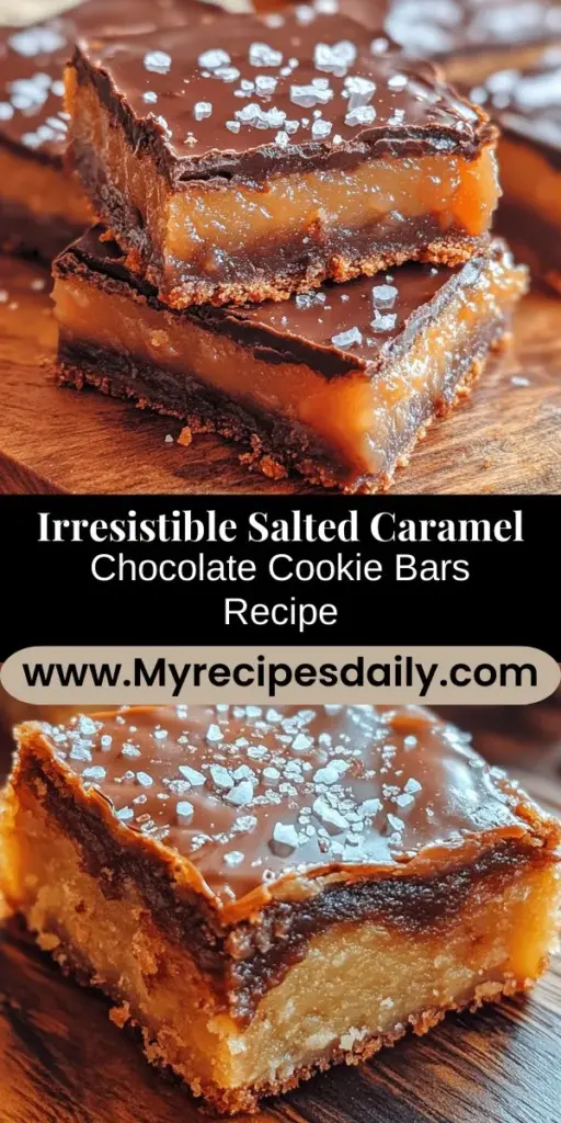 Indulge in the ultimate sweet treat with these Salted Caramel Chocolate Sugar Cookie Bars! This recipe combines a chewy cookie base with a rich, gooey caramel layer and a luscious chocolate topping, all finished with a sprinkle of sea salt. Perfect for any occasion, these bars are easy to make and sure to impress family and friends. Bake them for parties or keep them as your personal dessert indulgence. Enjoy the irresistible blend of flavors in every bite!