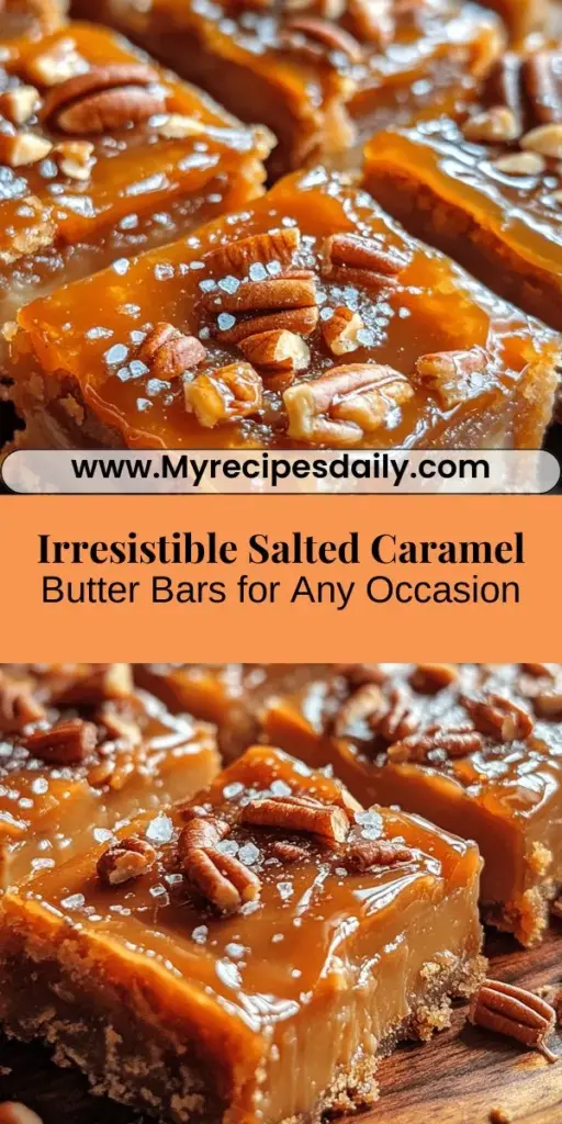 Discover the irresistible charm of salted caramel butter bars, a perfect blend of buttery crust and sumptuous salted caramel filling. This easy-to-make dessert balances rich flavors with a delightful sweet-salty twist, making it the ideal treat for any occasion. Whether it's a casual gathering or a special celebration, these bars will impress with their deliciously gooey center and a satisfying crunch. Elevate your dessert game and enjoy a slice of indulgence today!