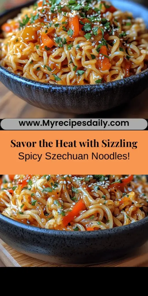 Explore the vibrant flavors of Szechuan cuisine with Sizzling Spicy Szechuan Noodles. This dish beautifully combines bold spices, aromatic ingredients, and a delightful balance of heat and umami, making it a favorite among food lovers. With easy customization options, it's perfect for everyone, whether you love spicy dishes or prefer milder flavors. Discover the rich culinary traditions of Szechuan and embark on your cooking adventure today!
