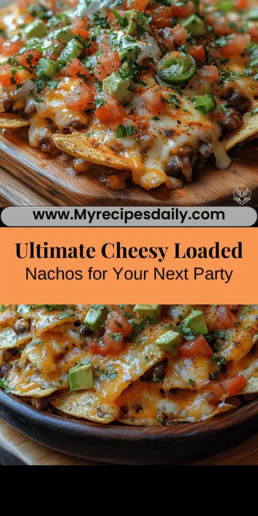 Get ready to impress your guests with the ultimate Cheesy Loaded Nachos Fiesta! This crowd-pleaser combines crispy tortilla chips with gooey mozzarella and sharp cheddar, topped with black beans, fresh veggies, and optional chorizo for a savory kick. Layered to perfection and baked until bubbly, these nachos are customizable for any taste preference. Perfect for game day, movie nights, or casual get-togethers, these nachos are sure to be the star of your next event!