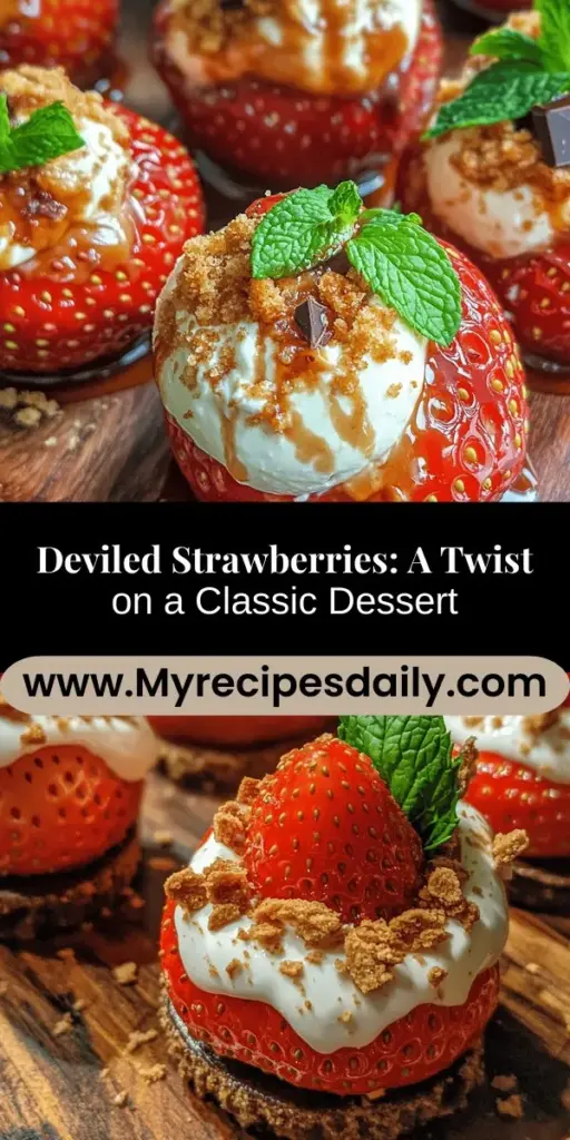 Discover the delicious world of Deviled Strawberries, a creative twist on a classic dessert that will elevate any gathering. These charming treats combine fresh strawberries with a creamy filling, offering a delightful balance of flavors and stunning presentation. Easy to prepare and customizable, Deviled Strawberries are perfect for parties or casual get-togethers. Explore step-by-step instructions and learn how to impress your guests with this elegant dessert that everyone will love!
