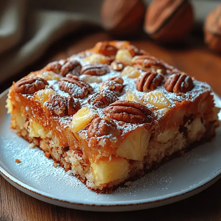 Heavenly Preacher Cake is a delightful dessert that brings together a medley of flavors and textures, making it an irresistible treat for any occasion. This cake combines the moistness of buttermilk with the richness of shredded coconut, the crunchiness of pecans or walnuts, and the tropical sweetness of crushed pineapple. Each bite of this cake is a harmonious blend of sweetness and texture, making it not just a dessert, but a celebration of flavors.