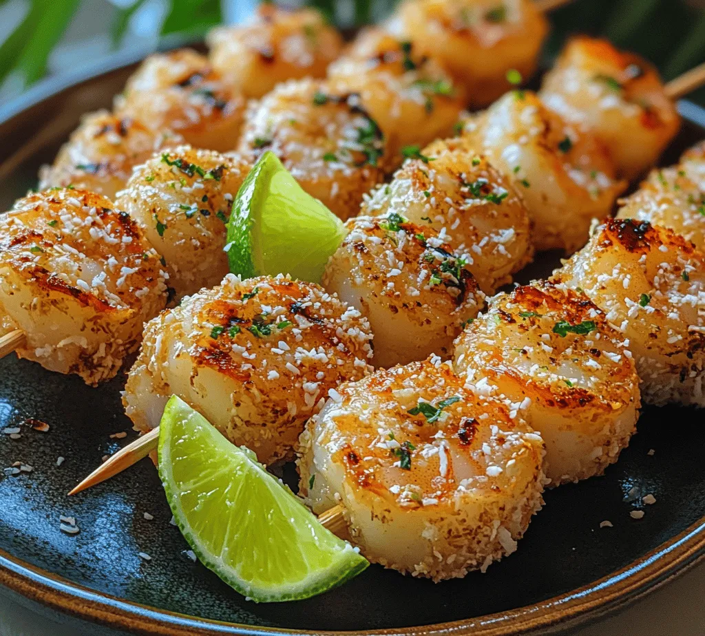 If you're looking for a dish that transports you straight to a sun-kissed beach, the Tropical Paradise Coconut Lime Shrimp Skewers are exactly what you need. This dish is not only visually stunning, with its vibrant colors and enticing aromas, but it also bursts with tropical flavors that evoke memories of summer vacations and warm evenings. The combination of succulent shrimp, creamy coconut milk, and zesty lime creates a delightful harmony that tantalizes the taste buds.