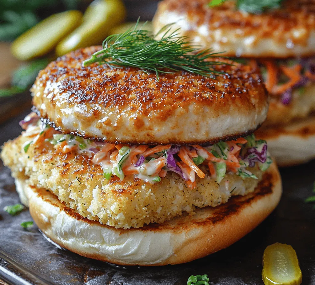 In recent years, homemade fish sandwiches have surged in popularity, captivating both seasoned cooks and kitchen novices alike. The appeal lies not only in their delightful flavors but also in their versatility and the opportunity for culinary creativity. Among these delectable offerings is the Crispy Fish Sandwich Delight, a recipe that stands out for its harmonious blend of crispy, golden-brown fish, a refreshing and vibrant slaw, all nestled between two soft brioche buns. This sandwich is not just a meal; it’s an experience that brings together textures and tastes in every bite.