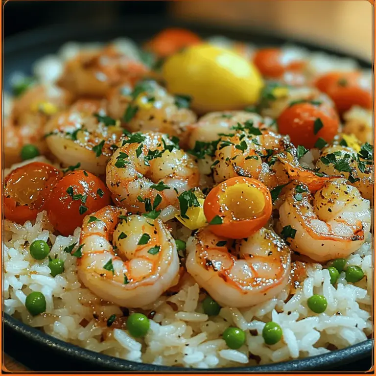 Welcome to the vibrant world of One-Pan Lemon Garlic Shrimp & Rice, a dish that not only tantalizes the taste buds but also simplifies the cooking process. This recipe has gained popularity among home cooks for its enticing blend of zesty lemon, aromatic garlic, and succulent shrimp, all beautifully complemented by the comforting texture of rice and colorful vegetables. Imagine a meal that captures the essence of bright, fresh flavors while requiring minimal cleanup and fuss—this one-pan wonder delivers just that.