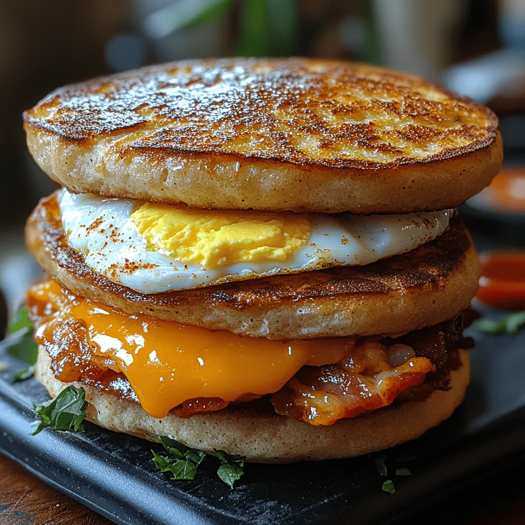 The Egg McMuffin is an iconic breakfast sandwich that has transcended its fast-food origins to become a beloved staple in households across America. With its delightful combination of a perfectly cooked egg, savory Canadian bacon, and creamy cheese, all nestled within a toasted English muffin, this sandwich embodies the essence of a satisfying breakfast. The convenience of enjoying a delicious meal on the go has made the Egg McMuffin a popular choice for busy mornings. However, you don’t have to limit yourself to the drive-thru; with this ultimate copycat recipe, you can recreate the magic of McDonald's Egg McMuffin right in your own kitchen.