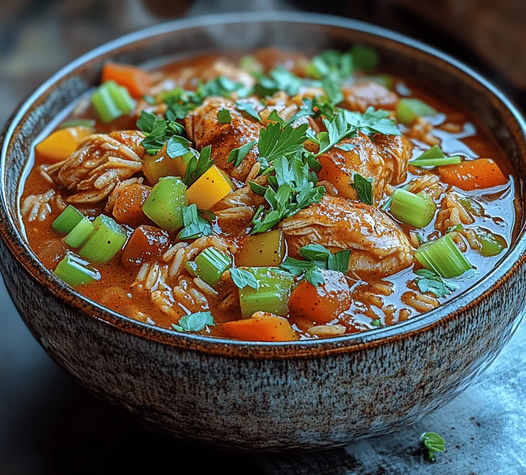 In the fast-paced world we live in, slow cooker meals have become a cherished staple for many families. They offer the perfect blend of convenience and flavor, allowing busy home cooks to prepare hearty dishes without spending hours in the kitchen. One such delightful recipe is <strong>Spicy Cajun Comfort: Slow Cooker Chicken & Rice</strong>. This dish captures the essence of comfort food while infusing it with the bold and vibrant flavors characteristic of Cajun cuisine.” /></p>
</p>
<h2>Broth and Tomatoes: The Heart of Flavor</h2>
</p>
<p>In any slow-cooked dish, the liquid components play a pivotal role in defining the flavor and moisture content. For our Spicy Cajun Comfort: Slow Cooker Chicken & Rice, broth and tomatoes are essential ingredients that elevate the overall taste profile. The broth not only serves as the cooking medium, ensuring that the chicken stays tender and the rice absorbs rich flavors, but it also infuses the dish with warmth and depth.</p>
</p>
<p>Tomatoes, on the other hand, introduce a hint of acidity that balances the spices, while their natural sweetness enhances the overall flavor. Together, these ingredients create a harmonious blend that ensures every bite is moist, flavorful, and satisfying.</p>
</p>
<h2>Garnishes: Elevating Presentation and Flavor</h2>
</p>
<p>While the main ingredients provide the foundation of taste, garnishes are the finishing touch that can transform a good dish into a great one. Fresh parsley and sliced green onions not only add vibrant color to your plate but also deliver a burst of freshness that cuts through the richness of the chicken and rice.</p>
</p>
<p>Sprinkling chopped parsley over the finished dish not only provides a pop of green but also adds a subtle herbaceous note. Meanwhile, green onions introduce a mild sharpness, enhancing overall flavor complexity. These garnishes are not only visually appealing but also contribute to the multi-layered flavor experience that Cajun cuisine is celebrated for.</p>
</p>
<h2>Step-by-Step Cooking Instructions</h2>
</p>
<h3>Preparation of Chicken</h3>
</p>
<p>To start our Spicy Cajun Chicken & Rice, we need to ensure that our chicken is packed with flavor. Begin by seasoning the chicken generously with Cajun seasoning, salt, and pepper. This step is crucial as it lays the groundwork for the overall flavor profile of the dish.</p>
</p>
<p>For added depth, consider browning the chicken in a skillet over medium-high heat for about 3-4 minutes on each side until golden brown. This step caramelizes the surface, creating a richer flavor that will permeate the entire dish during the slow cooking process. After browning, transfer the chicken to your slow cooker.</p>
</p>
<h3>Sautéing Vegetables</h3>
</p>
<p>Next, it’s time to sauté the vegetables. In the same skillet used for the chicken, add a tablespoon of olive oil and toss in your diced onions, bell peppers, and celery—commonly referred to as the “Holy Trinity” of Cajun cooking.</p>
</p>
<p>Sauté these vegetables for about 5-7 minutes until they soften and become fragrant. This not only enhances their natural sweetness but also brings out the overall flavor profile of the dish. Once the vegetables are ready, add them directly into the slow cooker over the chicken.</p>
</p>
<h3>Layering Ingredients</h3>
</p>
<p>Layering is a crucial aspect of slow cooking that ensures even cooking and flavor distribution. Start by placing the browned chicken at the bottom of the slow cooker, followed by the sautéed vegetables.</p>
</p>
<p>Next, add uncooked rice on top of the vegetables, followed by the canned diced tomatoes (with their juices) and the chicken broth. Make sure the rice is evenly distributed and submerged in the liquid to ensure it cooks properly. This layering technique prevents the chicken from becoming overcooked while allowing the rice to absorb all the delicious flavors.</p>
</p>
<h3>Cooking Process</h3>
</p>
<p>Set your slow cooker to low and cook for 6-8 hours or on high for 3-4 hours. The slow cooking process allows the flavors to meld beautifully, resulting in tender chicken and perfectly cooked rice. If you’re short on time, the high setting is a viable option, but the low setting is recommended for the best flavor development.</p>
</p>
<p>During the last hour of cooking, resist the urge to lift the lid, as this releases heat and can affect cooking times. Trust the process—your patience will be rewarded with a warm, comforting meal.</p>
</p>
<h3>Shredding Chicken</h3>
</p>
<p>Once the cooking time is up, it’s time to shred the chicken. Using two forks, gently pull apart the chicken into bite-sized pieces directly in the slow cooker. The chicken should shred easily and be infused with the flavorful broth.</p>
</p>
<p>If you prefer a chunkier texture, feel free to leave some pieces whole. Once shredded, give everything a gentle stir to combine the chicken with the rice and vegetables, ensuring that each serving is packed with flavor.</p>
</p>
<h3>Final Adjustments</h3>
</p>
<p>Before serving, it’s essential to taste and adjust the seasoning. Depending on your palate, you may want to add more salt, pepper, or even a dash of hot sauce for an extra kick. This is your chance to customize the dish to your liking, ensuring that every bite is bursting with flavor.</p>
</p>
<h2>Nutritional Information</h2>
</p>
<p>Understanding the nutritional profile of your meal is key to enjoying it guilt-free. This Spicy Cajun Comfort dish serves approximately 6 people, and here’s a breakdown of the nutritional values per serving:</p>
</p>
<p>– <strong>Calories</strong>: 350</p>
<p>– <strong>Protein</strong>: 30g</p>
<p>– <strong>Carbohydrates</strong>: 45g</p>
<p>– <strong>Fats</strong>: 10g</p>
</p>
<h3>Benefits of Each Ingredient</h3>
</p>
<p>– <strong>Chicken</strong>: A lean source of protein, chicken provides essential amino acids that promote muscle growth and repair.</p>
<p>– <strong>Rice</strong>: Serving as a carbohydrate source, rice offers energy and is also gluten-free.</p>
<p>– <strong>Tomatoes</strong>: Rich in antioxidants, tomatoes contribute to heart health and provide vitamins C and K.</p>
<p>– <strong>Bell Peppers and Onions</strong>: These vegetables are packed with vitamins A and C and add fiber, which aids in digestion.</p>
</p>
<h3>Making It Healthier</h3>
</p>
<p>For those looking to make this dish healthier, consider using brown rice instead of white rice for added fiber. Additionally, opting for low-sodium broth can reduce the overall sodium content without compromising flavor. You can also add more vegetables, such as spinach or kale, during the last 30 minutes of cooking for extra nutrients.</p>
</p>
<h2>Serving Suggestions</h2>
</p>
<p>This Spicy Cajun Chicken & Rice is a hearty meal on its own, but you can elevate your dining experience with some thoughtful side dishes. Here are a few ideas:</p>
</p>
<p>– <strong>Cornbread</strong>: A classic pairing with Cajun dishes, cornbread adds a sweet, buttery flavor that complements the spices.</p>
<p>– <strong>Coleslaw</strong>: A refreshing coleslaw can provide a cool contrast to the warmth of the dish, balancing the flavors beautifully.</p>
<p>– <strong>Green Salad</strong>: A simple green salad dressed with vinaigrette can add a crisp, fresh element to your meal.</p>
</p>
<h3>Repurposing Leftovers</h3>
</p>
<p>If you find yourself with leftover chicken and rice, consider repurposing it into a delicious casserole. Simply combine the leftovers with some cheese and your favorite vegetables, then bake until bubbly. Alternatively, you can transform it into stuffed bell peppers by hollowing the peppers and filling them with the chicken and rice mixture before baking until tender.</p>
</p>
<h3>Presentation Tips</h3>
</p>
<p>To create a beautiful dinner presentation, serve the Spicy Cajun Chicken & Rice in wide bowls or deep plates. Garnish with freshly chopped parsley and sliced green onions just before serving. For added flair, you might even drizzle a bit of hot sauce or olive oil over the top, making the dish as visually appealing as it is delicious.</p>
</p>
<h2>Conclusion</h2>
</p>
<p>Spicy Cajun Comfort: Slow Cooker Chicken & Rice is not just a meal; it’s an invitation to savor the vibrant flavors of Cajun cuisine in an easy and comforting way. With its rich blend of spices, succulent chicken, and satisfying rice, it’s a dish that warms the heart and delights the senses.</p>
</p>
<p>This recipe stands out for its simplicity and adaptability, allowing home cooks to embrace the joys of slow cooking while enjoying a deliciously spiced meal. Whether it’s for a family gathering or a cozy night in, this dish is sure to become a beloved staple in your kitchen.</p>
</p>
<p>So gather your ingredients, fire up that slow cooker, and prepare to enjoy the rich flavors of Cajun cooking. Remember, cooking is not just about following a recipe but about creating moments and memories shared with loved ones over a meal. Embrace the experience, and let the spicy warmth of this dish bring comfort to your table.</p>
</div>