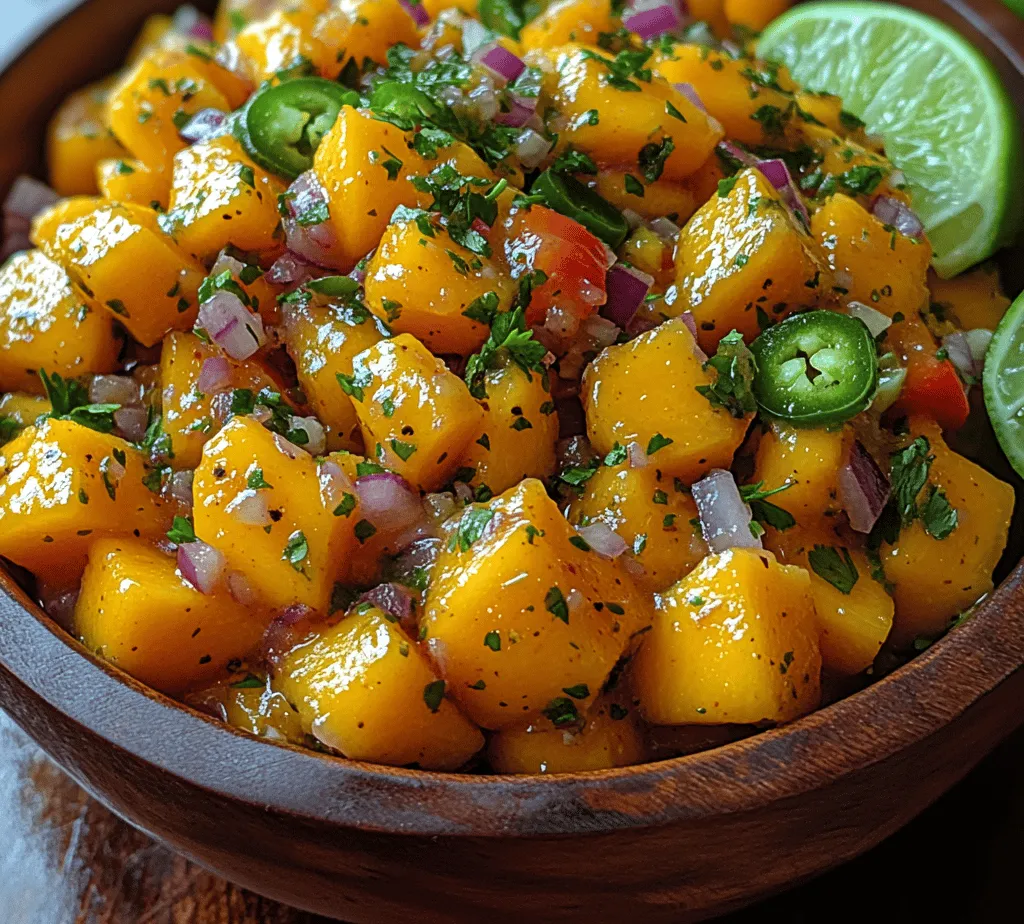 Mango Tango Salsa is a vibrant and refreshing dish that embodies the essence of summer in every bite. With its delightful combination of sweet, spicy, and zesty flavors, this salsa is more than just a side dish; it's a culinary celebration that can elevate any meal. Whether served as a dip with tortilla chips, a topping for grilled chicken or fish, or a side dish for tacos, Mango Tango Salsa adds a burst of freshness and color to your plate.