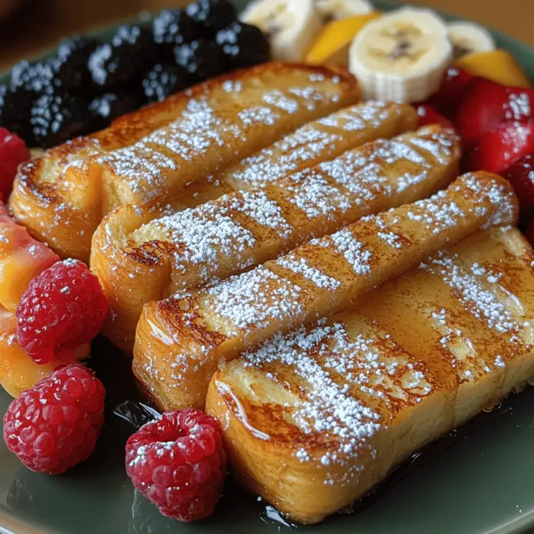 Start your morning with a sweet twist on a classic breakfast favorite—Hawaiian Roll French Toast. This delightful dish combines the soft, pillowy texture of Hawaiian rolls with a creamy, custard-like egg mixture, resulting in a French toast that is both indulgent and comforting. The appeal of this recipe lies not only in its flavor but also in its simplicity, making it an ideal choice for busy mornings or special weekend brunches. Imagine sinking your teeth into a golden-brown slice of French toast, where each bite bursts with a subtly sweet flavor and a hint of tropical paradise.