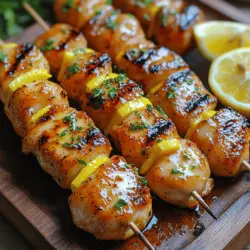 In recent years, the trend of grilling has gained considerable traction among home cooks, turning ordinary meals into extraordinary culinary experiences. As the weather warms up, outdoor gatherings and backyard barbecues become a staple of summer living. Grilling not only infuses food with a delightful smoky flavor but also brings people together, creating lasting memories around the grill. One dish that perfectly exemplifies the joys of grilling is Zesty Lemon Butter Chicken Skewers. This vibrant recipe offers a tantalizing blend of flavors while remaining incredibly easy to prepare, making it a favorite for both novice cooks and seasoned grill masters alike.