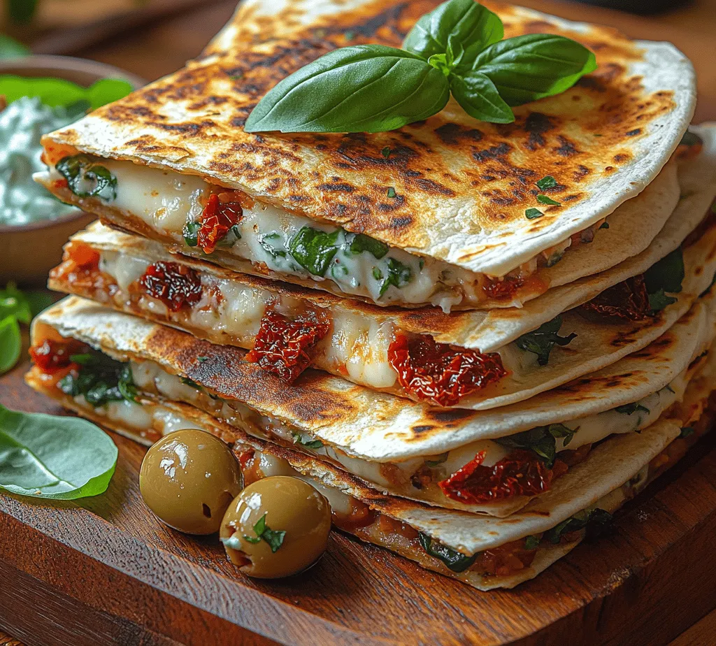 In the realm of culinary exploration, Mediterranean cuisine stands out for its vibrant flavors, fresh ingredients, and health-conscious choices. The Mediterranean diet, celebrated for its heart-healthy benefits, emphasizes wholesome foods such as vegetables, whole grains, healthy fats, and lean proteins. As this dietary approach gains popularity worldwide, we see a rise in innovative recipes that blend traditional Mediterranean elements with modern cooking techniques. Enter the Mediterranean Quesadillas Delight—an enticing fusion that marries the beloved quesadilla format with the rich flavors of the Mediterranean.