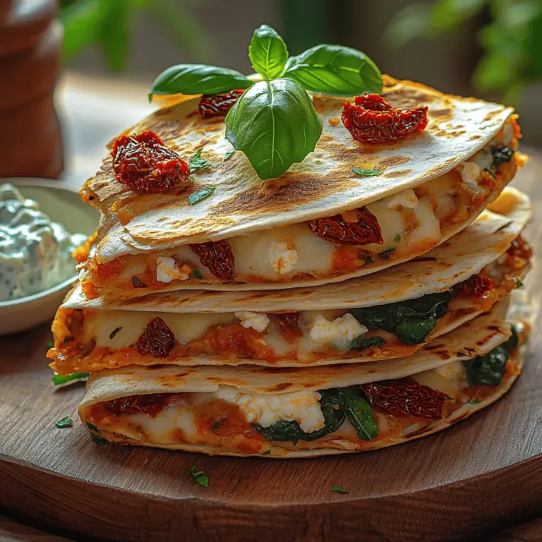 In the realm of culinary exploration, Mediterranean cuisine stands out for its vibrant flavors, fresh ingredients, and health-conscious choices. The Mediterranean diet, celebrated for its heart-healthy benefits, emphasizes wholesome foods such as vegetables, whole grains, healthy fats, and lean proteins. As this dietary approach gains popularity worldwide, we see a rise in innovative recipes that blend traditional Mediterranean elements with modern cooking techniques. Enter the Mediterranean Quesadillas Delight—an enticing fusion that marries the beloved quesadilla format with the rich flavors of the Mediterranean.