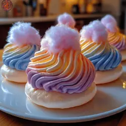 Meringues are enchanting little confections that have captured the hearts of dessert lovers around the world. Their light, airy texture and delicate sweetness make them a versatile treat that can be enjoyed on their own or as an elegant addition to various desserts. The subtle crunch of a perfectly baked meringue gives way to a soft, melt-in-your-mouth experience that is simply irresistible. In the realm of modern desserts, presentation plays a crucial role, and that’s where our whimsical Rainbow Cotton Candy Meringues come into play.